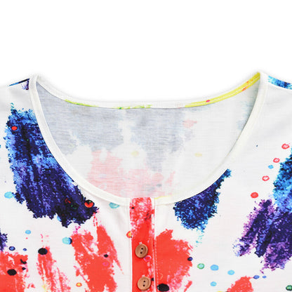 Summer Tie Dye Short Sleeve T-Shirt