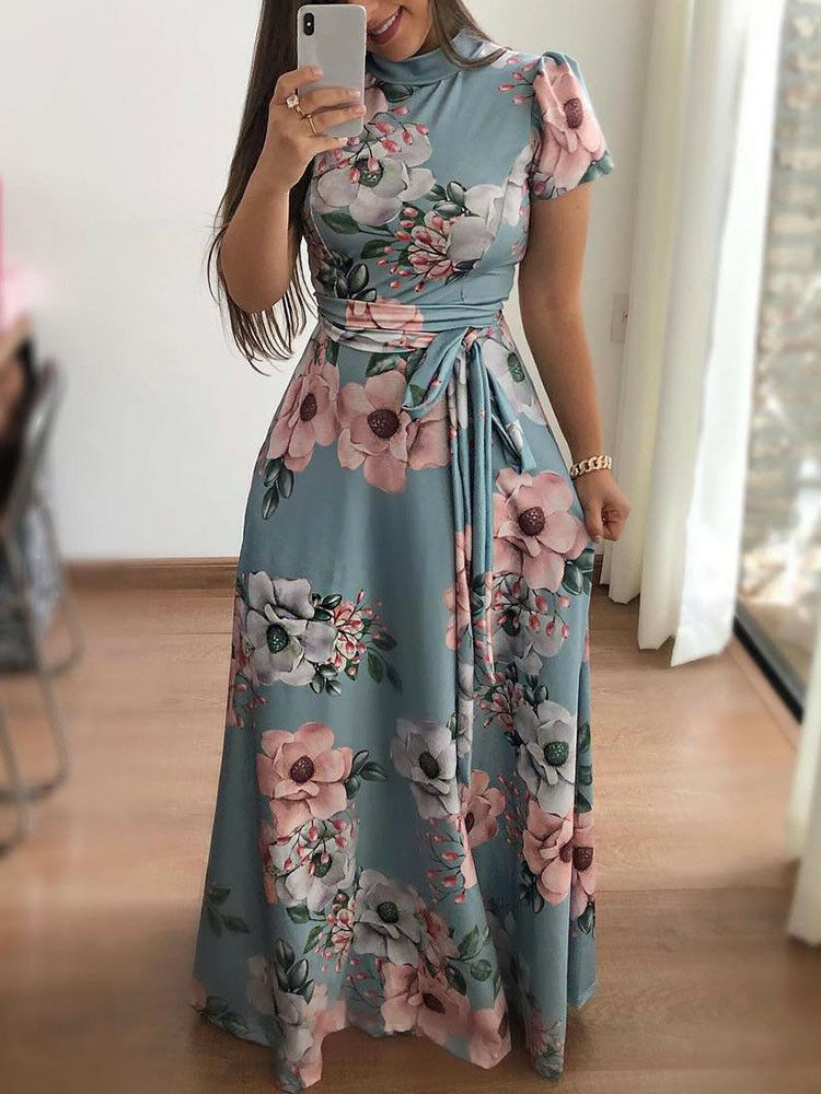 Women's Boho Floral Long Maxi