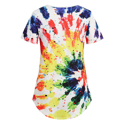 Summer Tie Dye Short Sleeve T-Shirt