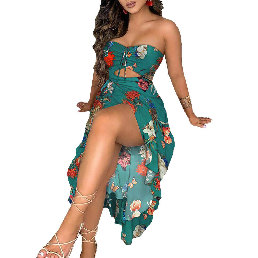 Summer Beach Holiday Floral Midi Dress