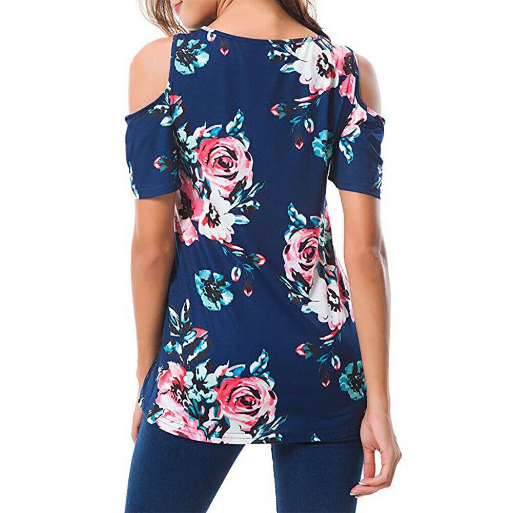 Women Cold Shoulder Printed Tops