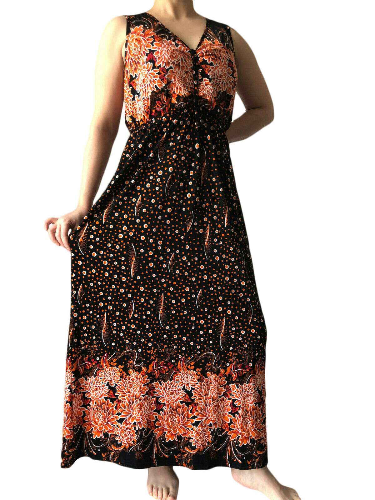 Women Summer Boho Floral Long Maxi  Dress