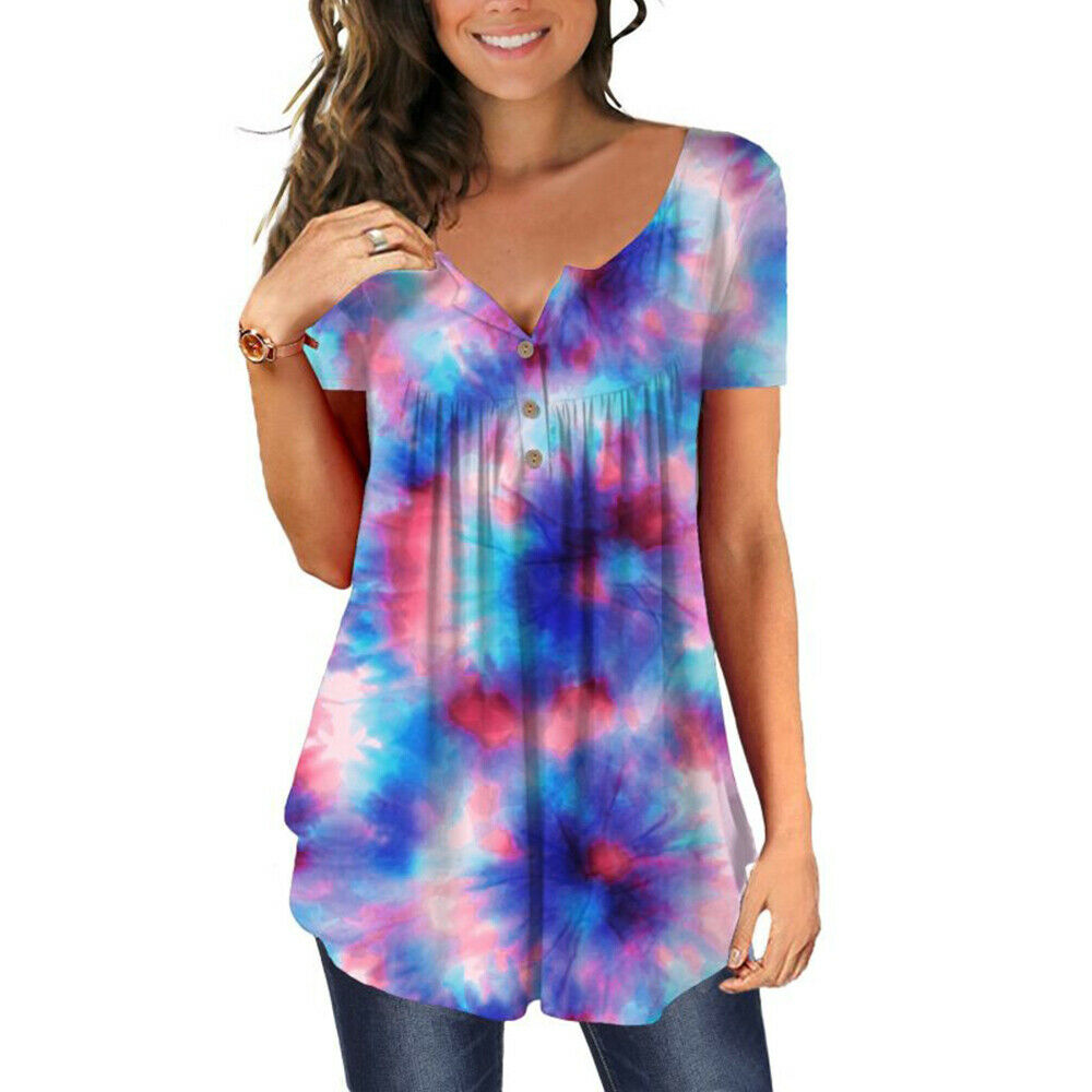 Summer Tie Dye Short Sleeve T-Shirt