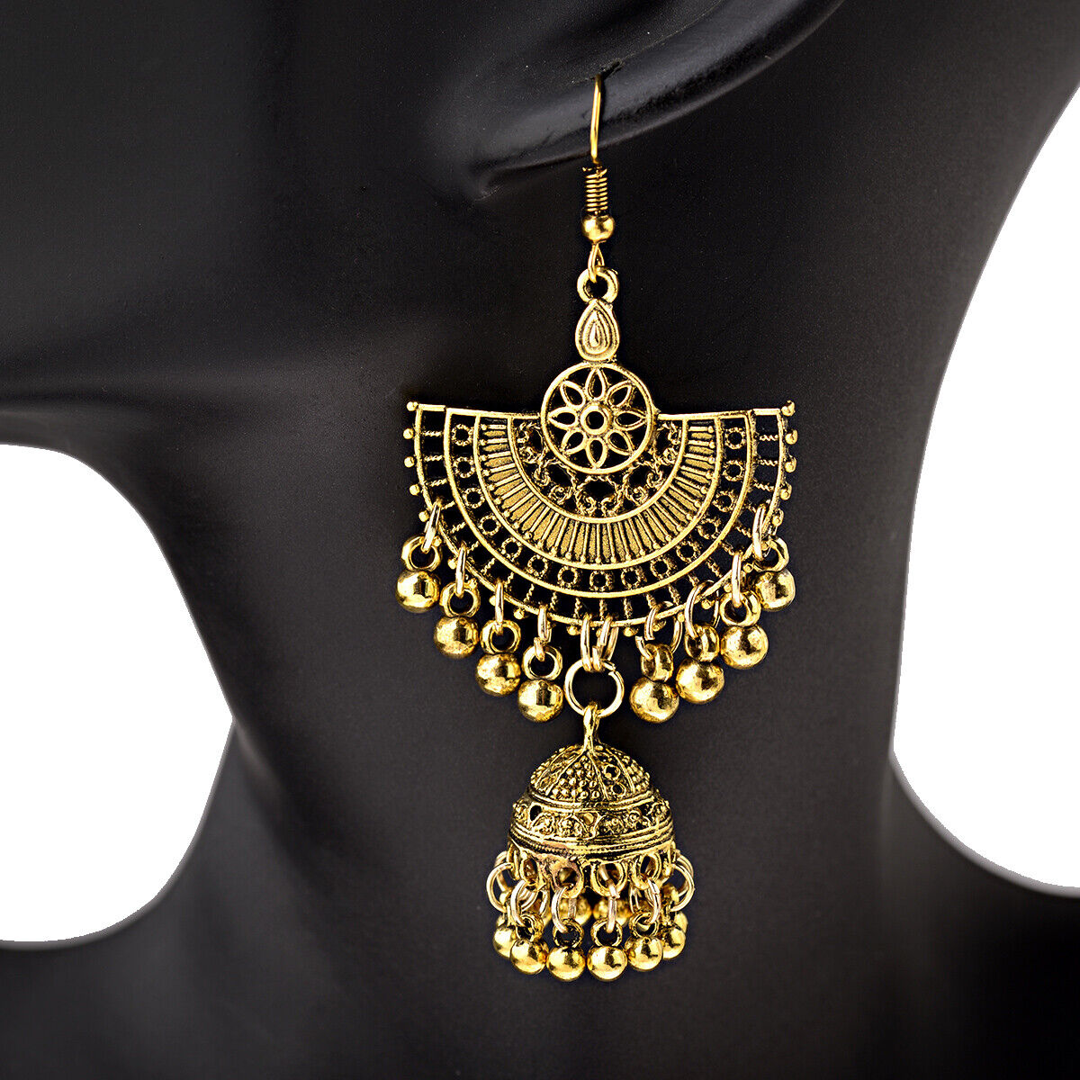 Indian 22K Gold Plated Earrings Jhumka