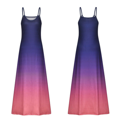 Loose Summer Beach Gradient Sundress