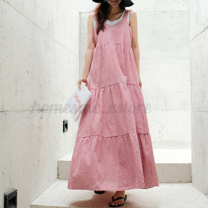 Tiered Summer Long Shirt Dress