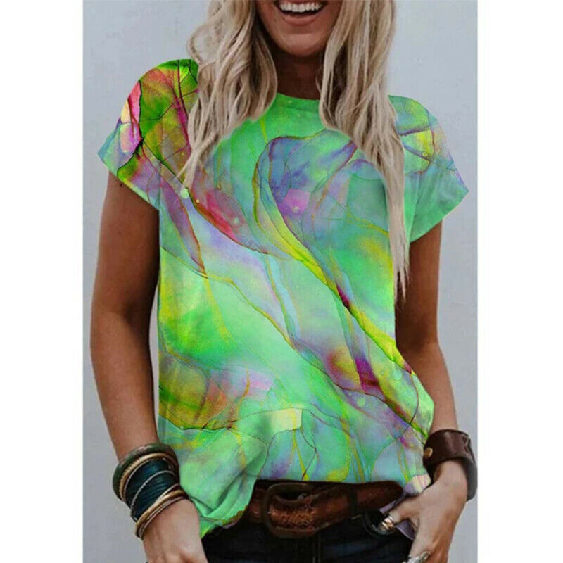 Short Sleeve Casual Tie-dye T Shirt