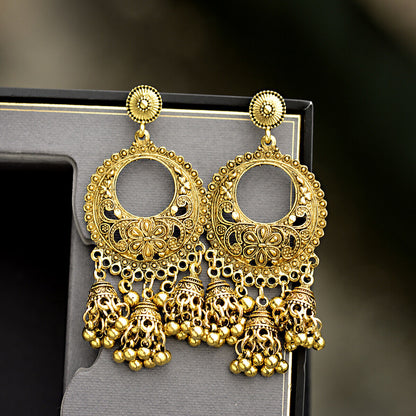 Indian 22K Gold Plated Earrings Jhumka