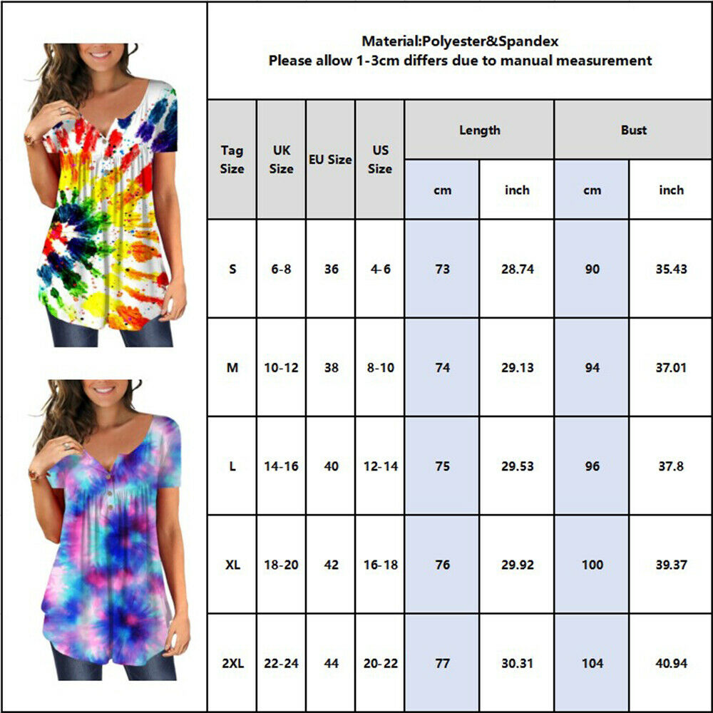 Summer Tie Dye Short Sleeve T-Shirt