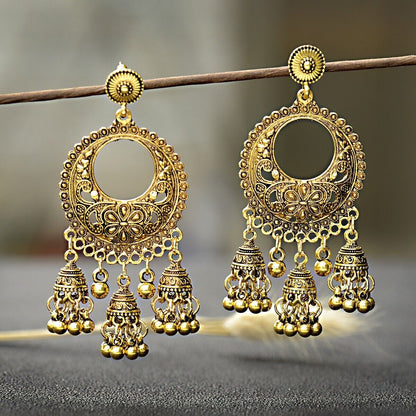 Indian 22K Gold Plated Earrings Jhumka