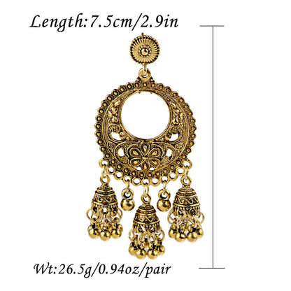 Indian 22K Gold Plated Earrings Jhumka