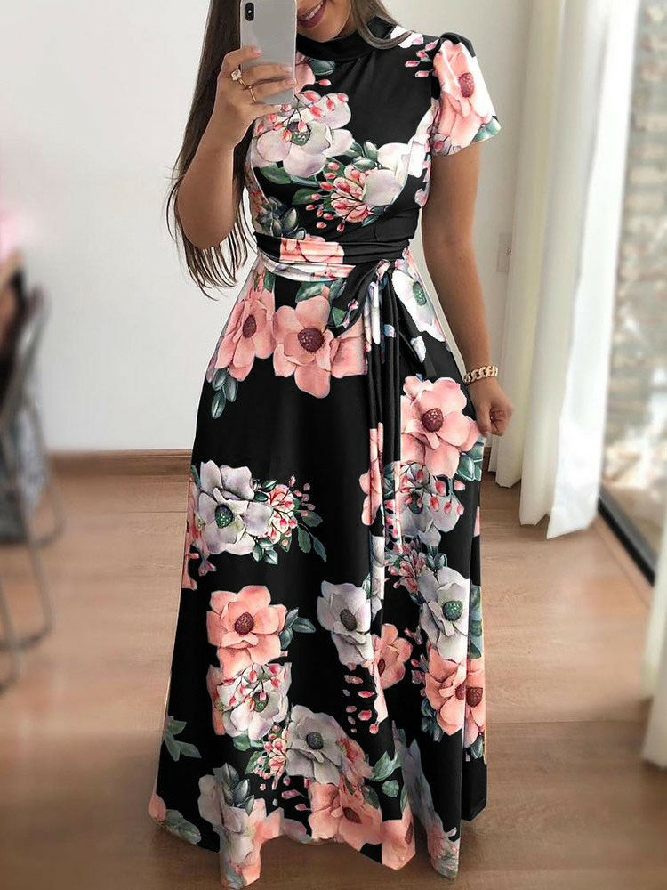 Women's Boho Floral Long Maxi