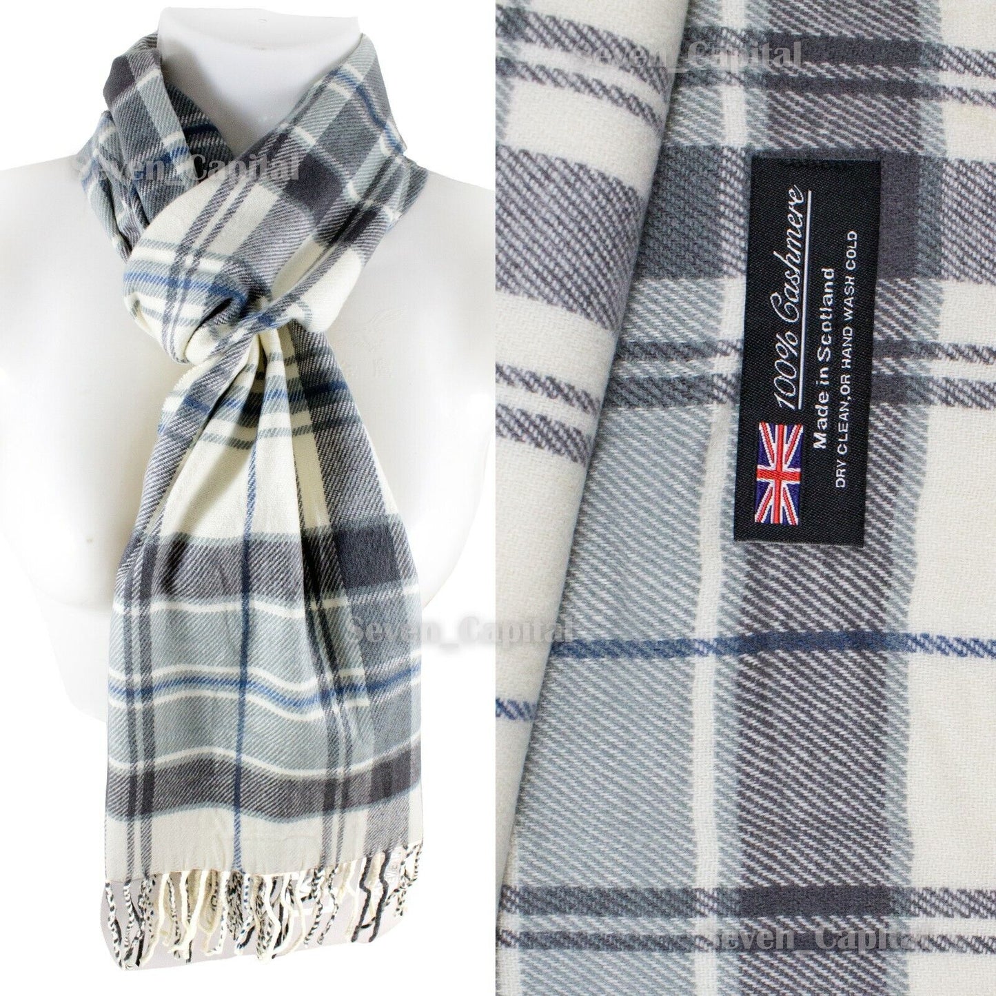 CASHMERE Scarf Scarves Plaid Wool