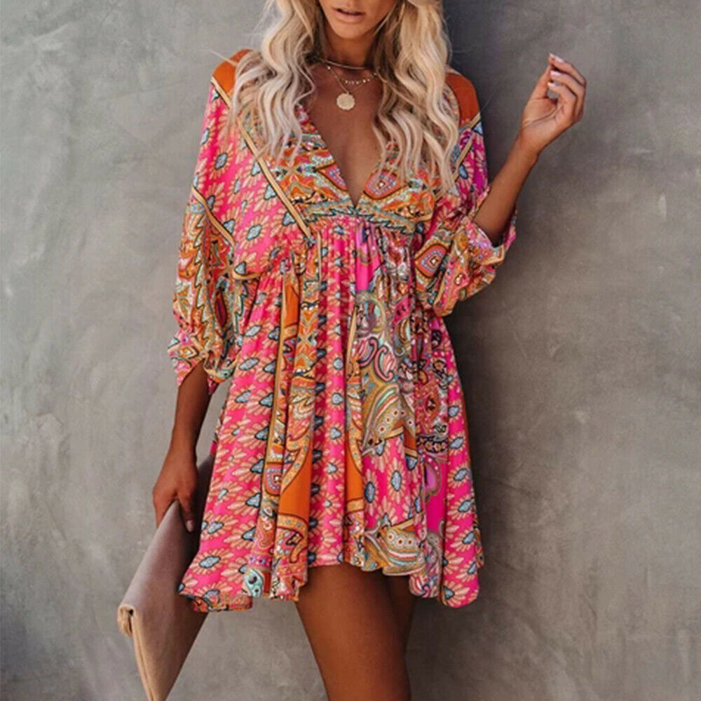 Casual Loose Ruffle Swing Sundress