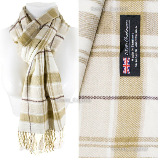 SCOTLAND Made 100% CASHMERE Scarf Scarves