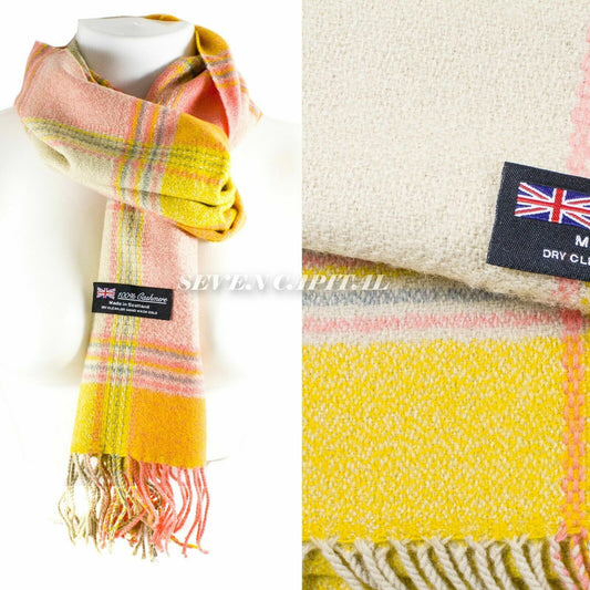 CASHMERE Scarf Scarves Plaid Wool