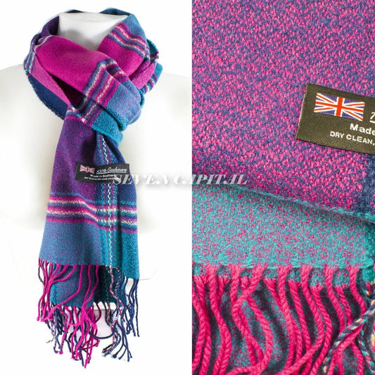 CASHMERE Scarf Scarves Plaid Wool