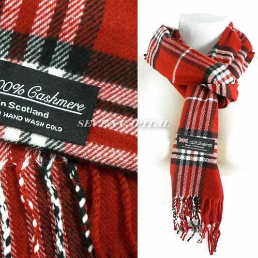 CASHMERE Scarf Scarves Plaid Wool