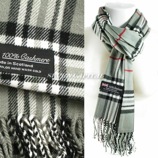 CASHMERE Scarf Scarves Plaid Wool