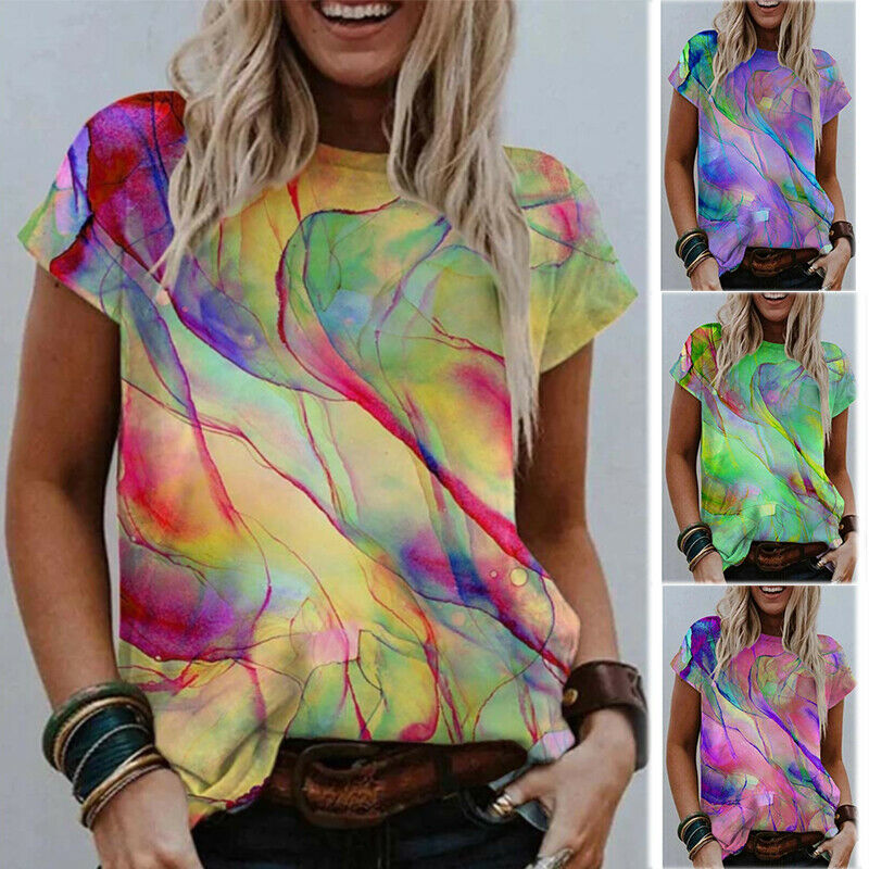 Short Sleeve Casual Tie-dye T Shirt