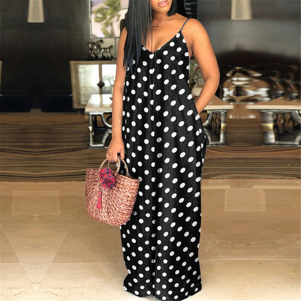 Casual Floral Pocket Loose Party Maxi Dress