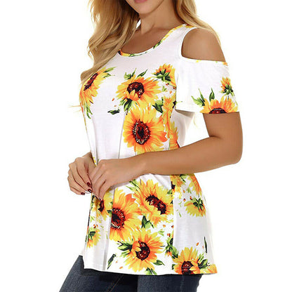 Women Cold Shoulder Printed Tops