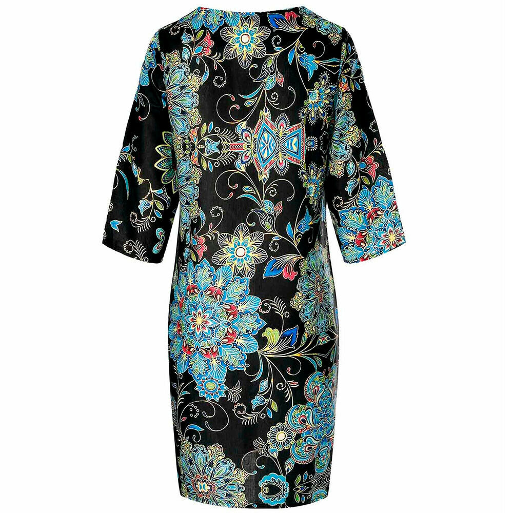 Women Boho Floral Casual Baggy Tunic Dress