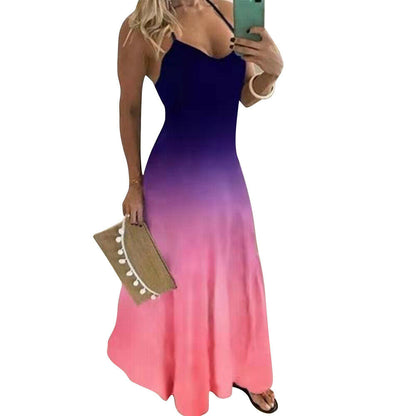 Loose Summer Beach Gradient Sundress