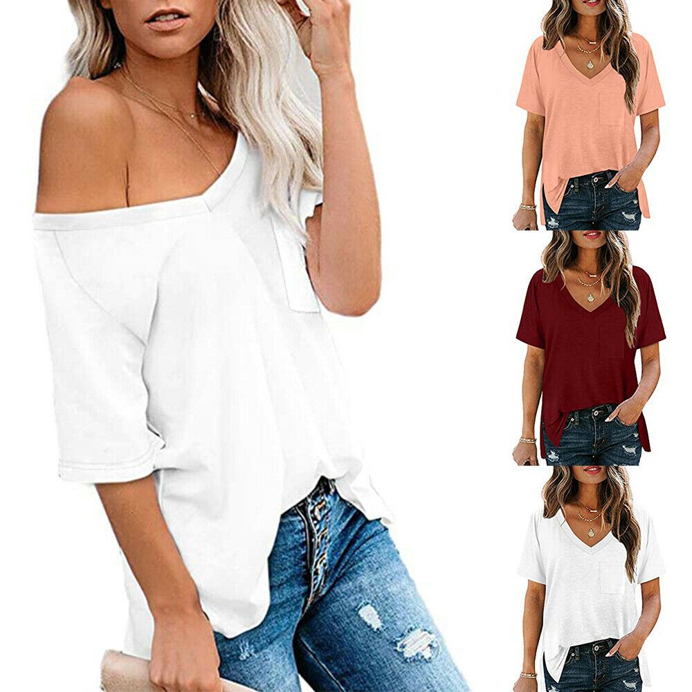 Casual Loose Blouse Pocket Top