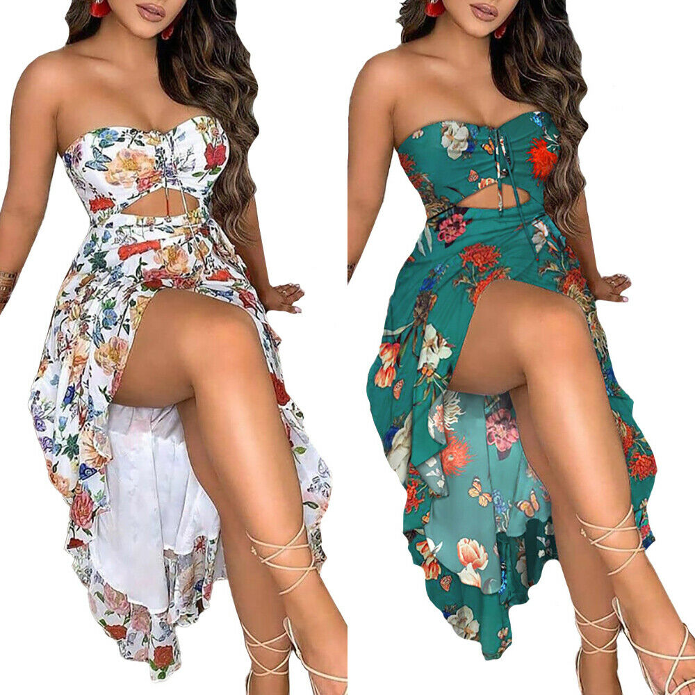 Summer Beach Holiday Floral Midi Dress