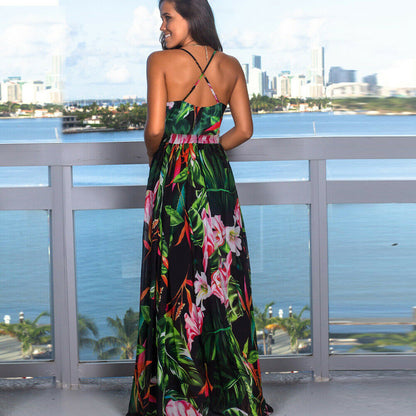 Women's Boho Floral Maxi Dress