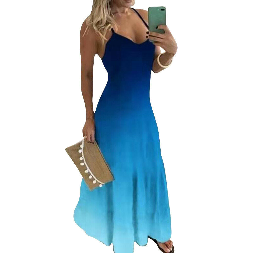 Loose Summer Beach Gradient Sundress