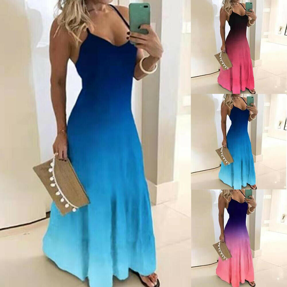 Loose Summer Beach Gradient Sundress