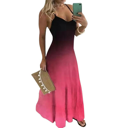 Loose Summer Beach Gradient Sundress