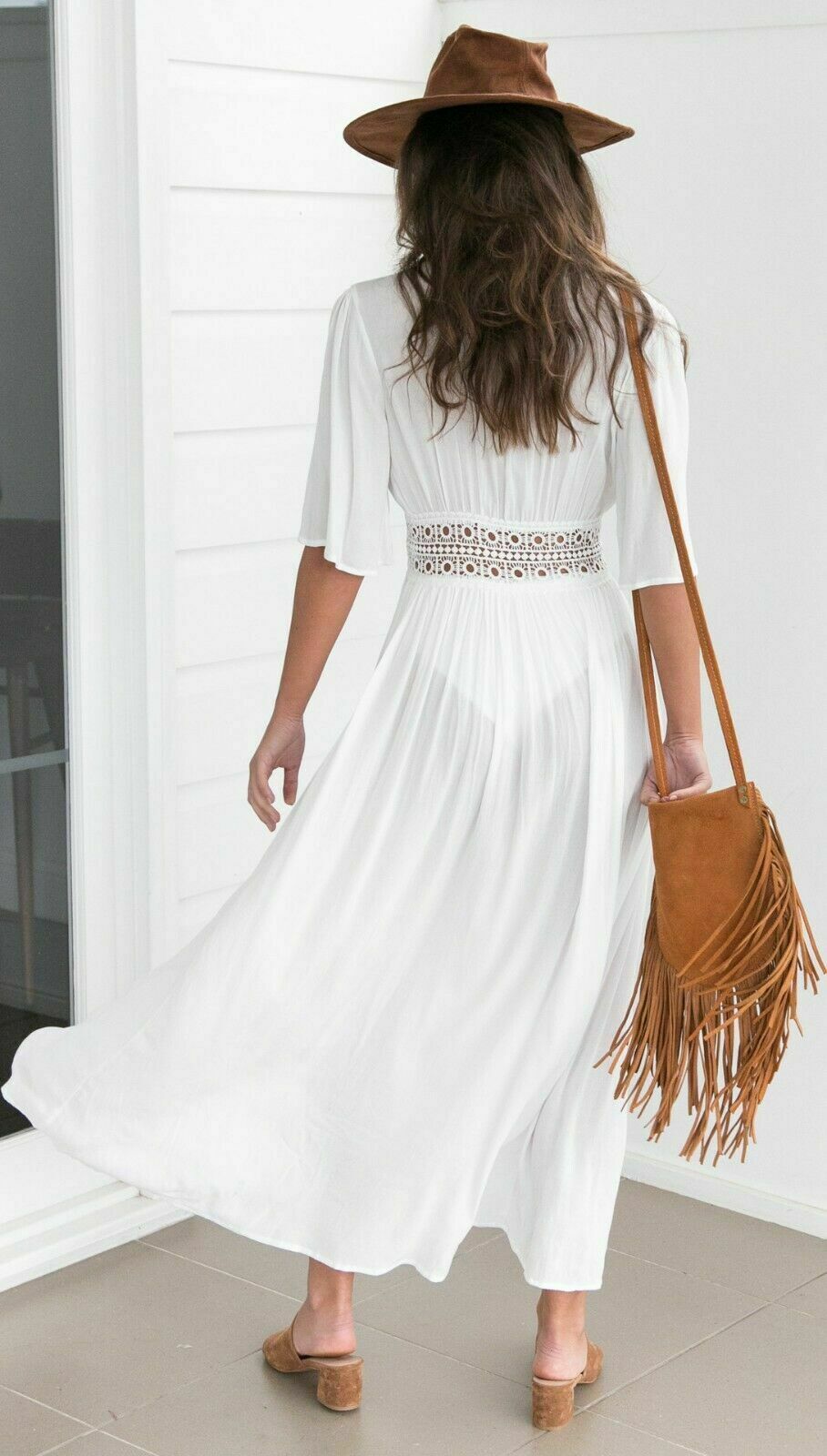 Casual Summer Boho Beach Long Maxi Slit Dress