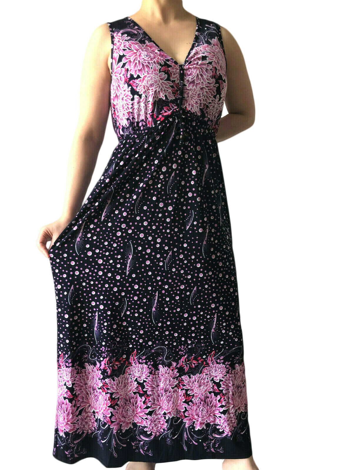 Women Summer Boho Floral Long Maxi  Dress