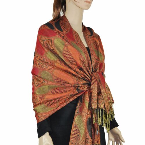 Colorful Big Paisley Pashmina Scarf Shawl