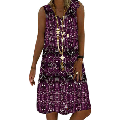 Women Sleeveless Tank Tunic Dress