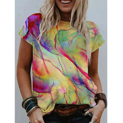 Short Sleeve Casual Tie-dye T Shirt