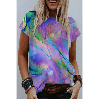 Short Sleeve Casual Tie-dye T Shirt