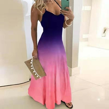 Loose Summer Beach Gradient Sundress