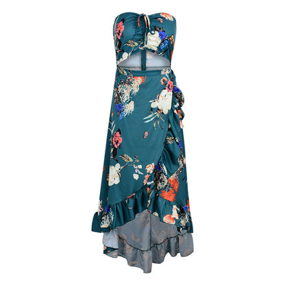 Summer Beach Holiday Floral Midi Dress