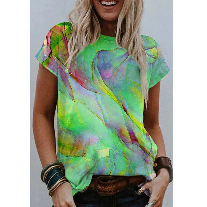 Short Sleeve Casual Tie-dye T Shirt