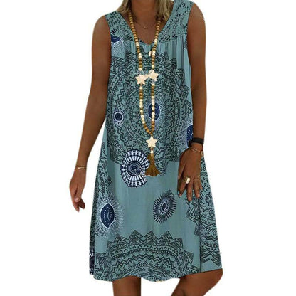 Women Sleeveless Tank Tunic Dress