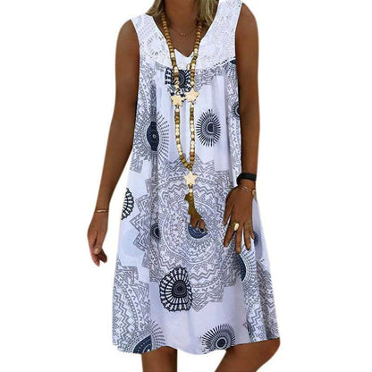 Women Sleeveless Tank Tunic Dress