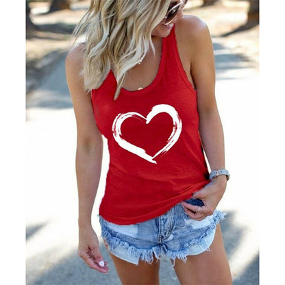 Casual Crew Neck Sleeveless T-Shirt