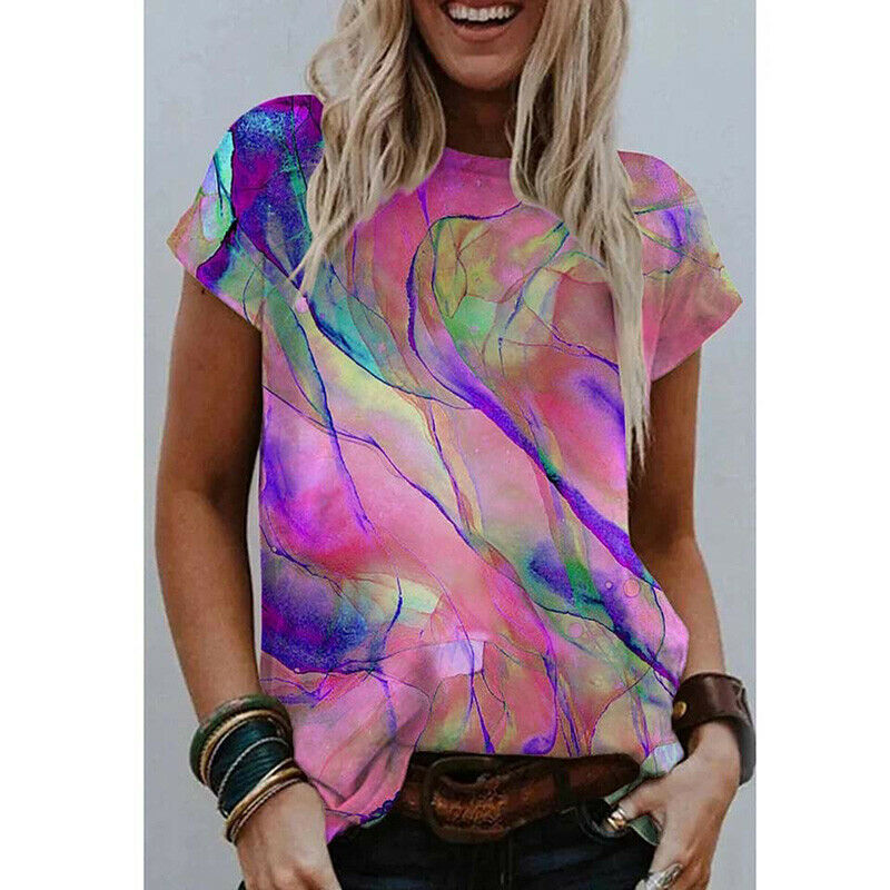 Short Sleeve Casual Tie-dye T Shirt